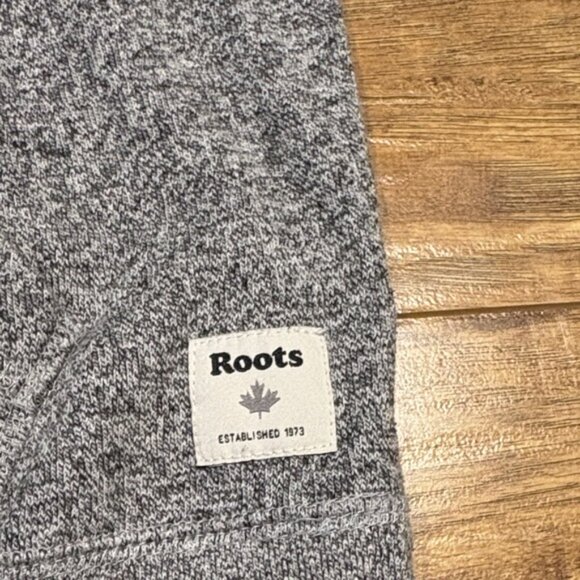 Roots kids Heather Gray Hoodie with White Logo - Picture 5 of 10